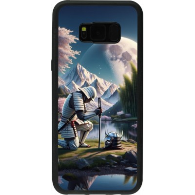 Coque Samsung Galaxy S8+ - Silicone rigide noir Samurai Katana Lune