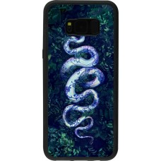 Samsung Galaxy S8+ Case Hülle - Silikon schwarz Snake Blue Anaconda