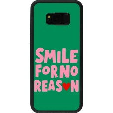 Coque Samsung Galaxy S8+ - Silicone rigide noir Smile for no reason 2026