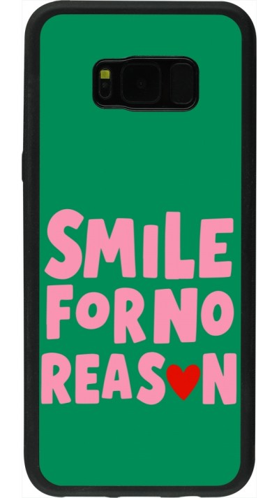 Coque Samsung Galaxy S8+ - Silicone rigide noir Smile for no reason 2026