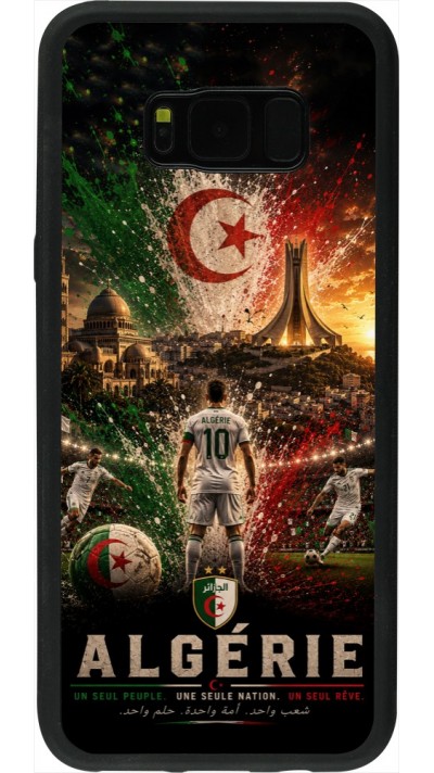Samsung Galaxy S8+ Case Hülle - Silikon schwarz Fussball Algerien splash 2026