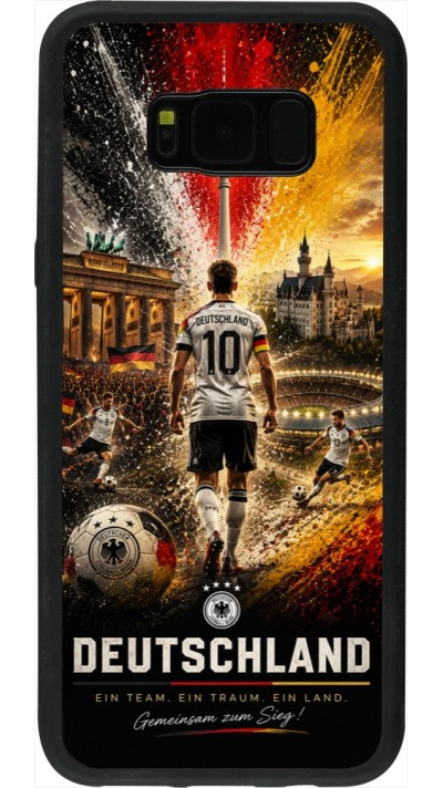 Samsung Galaxy S8+ Case Hülle - Silikon schwarz Fussball Deutschland splash 2026