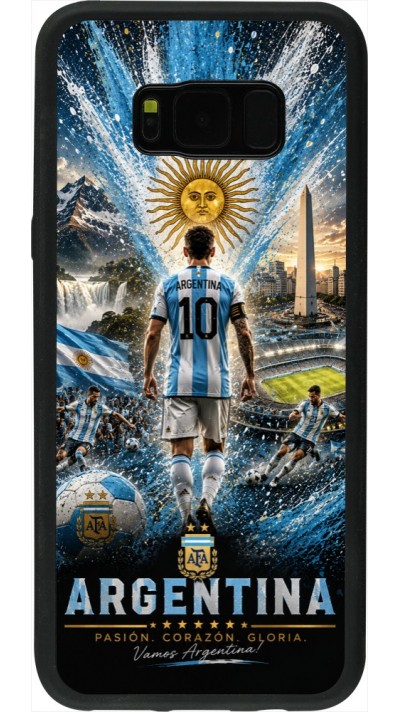Samsung Galaxy S8+ Case Hülle - Silikon schwarz Fussball Argentinien splash 2026