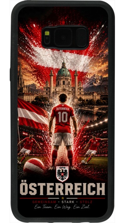 Samsung Galaxy S8+ Case Hülle - Silikon schwarz Fussball Österreich splash 2026