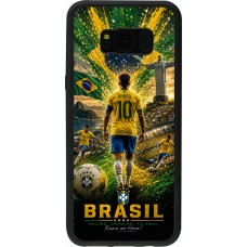 Samsung Galaxy S8+ Case Hülle - Silikon schwarz Fussball Brasilien splash 2026