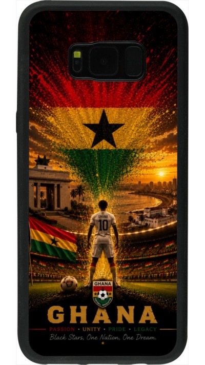 Samsung Galaxy S8+ Case Hülle - Silikon schwarz Fussball Ghana splash 2026