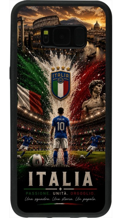 Samsung Galaxy S8+ Case Hülle - Silikon schwarz Fussball Italien splash 2026