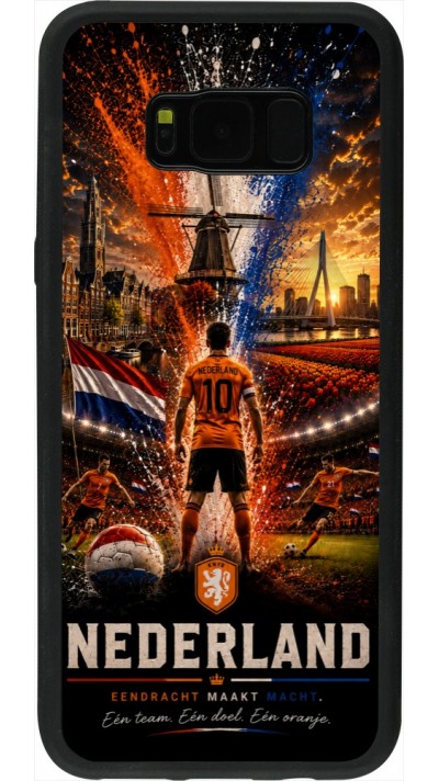Samsung Galaxy S8+ Case Hülle - Silikon schwarz Fussball Niederlande splash 2026