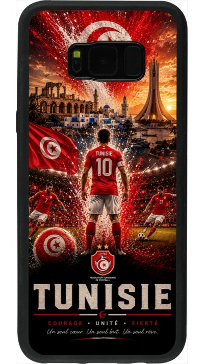 Samsung Galaxy S8+ Case Hülle - Silikon schwarz Fussball Tunesien splash 2026