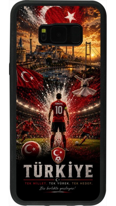 Samsung Galaxy S8+ Case Hülle - Silikon schwarz Fussball Türkei splash 2026