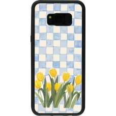 Samsung Galaxy S8+ Case Hülle - Silikon schwarz Blue vichy tulips Spring 2026