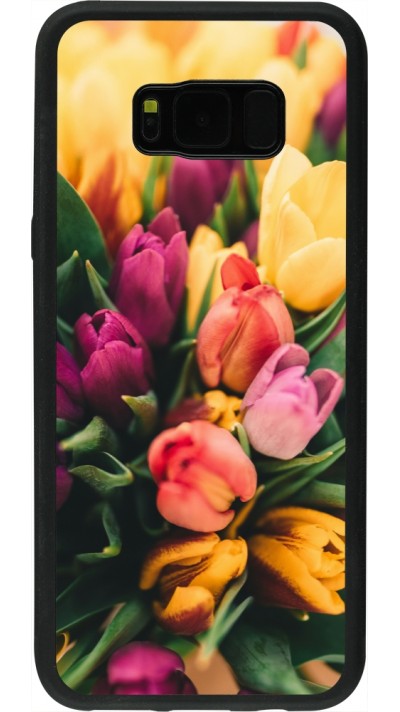 Samsung Galaxy S8+ Case Hülle - Silikon schwarz Bouquet of tulips Spring 2026