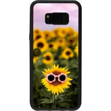 Samsung Galaxy S8+ Case Hülle - Silikon schwarz Sunflower with glasses Spring 2026