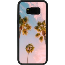 Samsung Galaxy S8+ Case Hülle - Silikon schwarz Summer 2025 Palmiers