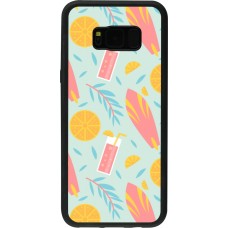 Samsung Galaxy S8+ Case Hülle - Silikon schwarz Summer 2025 Pattern citron