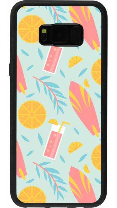 Coque Samsung Galaxy S8+ - Silicone rigide noir Summer 2025 Pattern citron