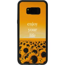 Samsung Galaxy S8+ Case Hülle - Silikon schwarz Summer 2026 Enjoy your life