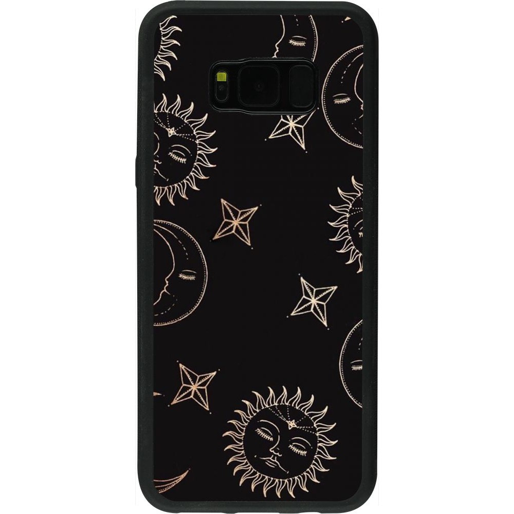 Coque Samsung Galaxy S8+ - Silicone rigide noir Suns and Moons