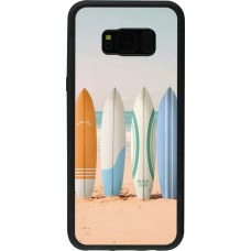 Samsung Galaxy S8+ Case Hülle - Silikon schwarz Summer surfboard 2025