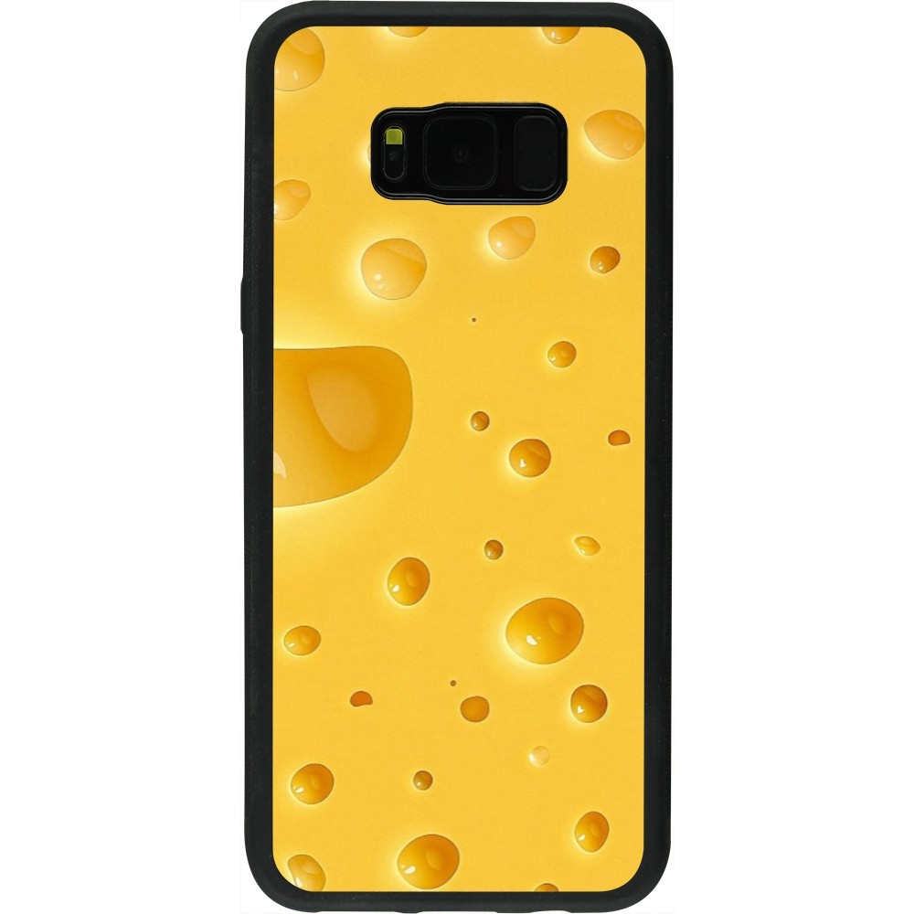 Samsung Galaxy S8+ Case Hülle - Silikon schwarz  Nationalfeiertag Schweiz Cheese