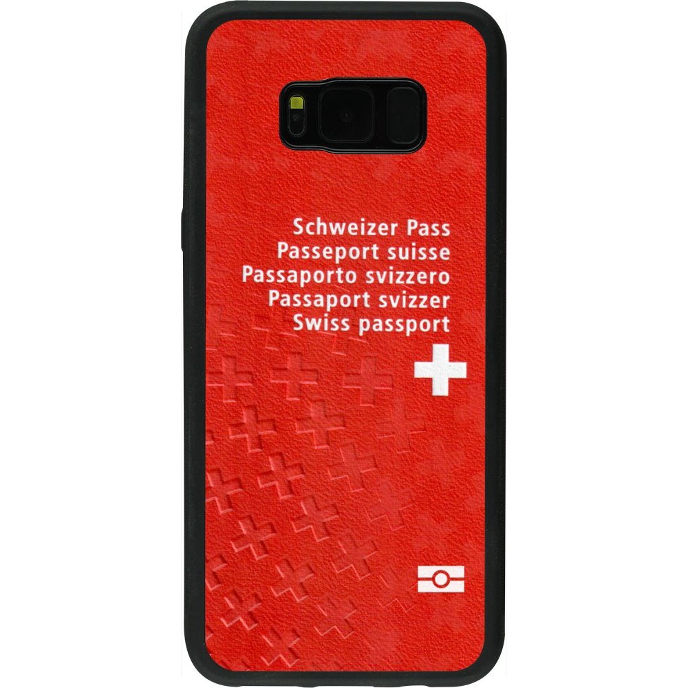Coque Samsung Galaxy S8+ - Silicone rigide noir Swiss Passport