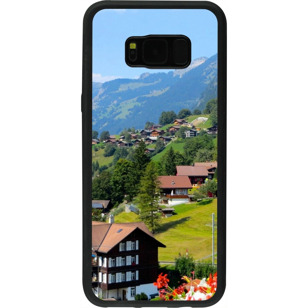 Coque Samsung Galaxy S8+ - Silicone rigide noir Fête Nationale Suisse Paysage