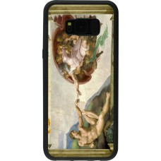Samsung Galaxy S8+ Case Hülle - Silikon schwarz Kunstbild - Die Erschaffung Adams - Michelangelo