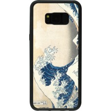 Samsung Galaxy S8+ Case Hülle - Silikon schwarz Kunstbild - Die große Welle vor Kanagawa - Hokusai