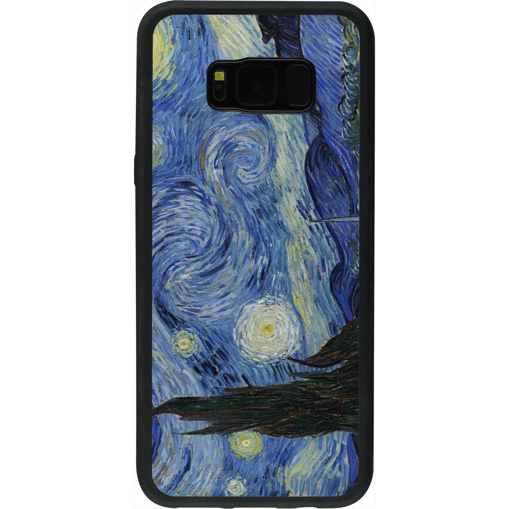 Samsung Galaxy S8+ Case Hülle - Silikon schwarz Kunstbild - Sternennacht - Van Gogh