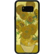 Samsung Galaxy S8+ Case Hülle - Silikon schwarz Kunstbild - Sonnenblumen  - Van Gogh