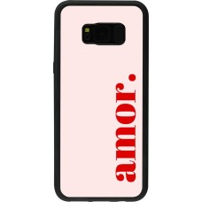 Samsung Galaxy S8+ Case Hülle - Silikon schwarz Valentine 2024 amor