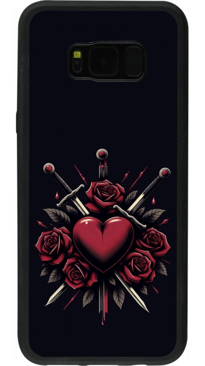 Coque Samsung Galaxy S8+ - Silicone rigide noir Valentine 2024 gothic love