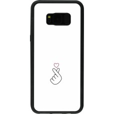 Coque Samsung Galaxy S8+ - Silicone rigide noir Valentine 2024 heart by Millennials