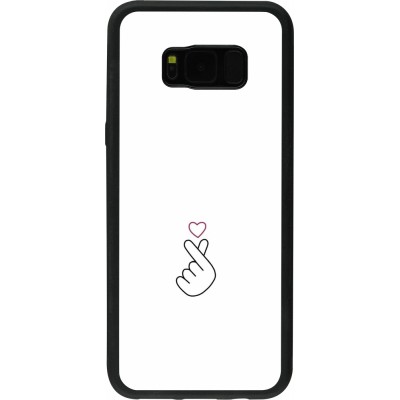 Coque Samsung Galaxy S8+ - Silicone rigide noir Valentine 2024 heart by Millennials