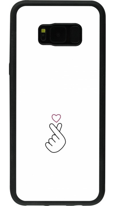 Coque Samsung Galaxy S8+ - Silicone rigide noir Valentine 2024 heart by Millennials