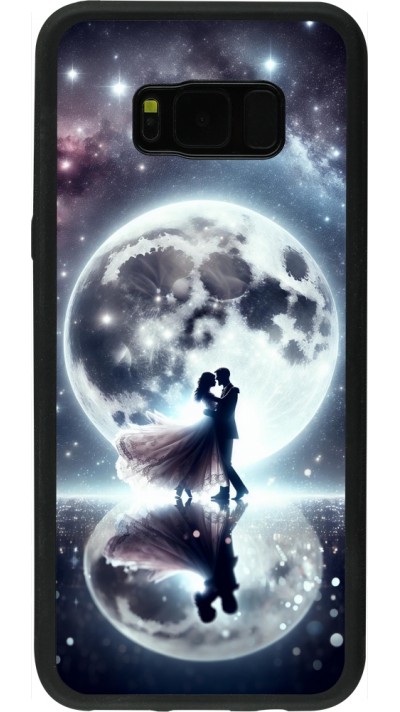 Coque Samsung Galaxy S8+ - Silicone rigide noir Valentine 2024 Love under the moon