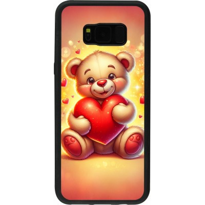 Coque Samsung Galaxy S8+ - Silicone rigide noir Valentine 2024 Teddy love