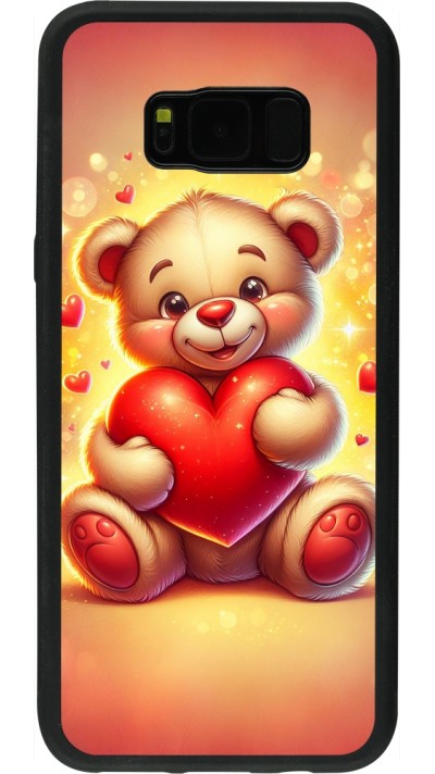 Coque Samsung Galaxy S8+ - Silicone rigide noir Valentine 2024 Teddy love