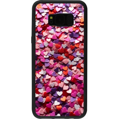 Coque Samsung Galaxy S8+ - Silicone rigide noir Valentine 2025 Confetti