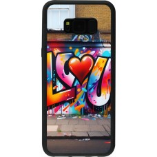 Samsung Galaxy S8+ Case Hülle - Silikon schwarz Valentin 2025 Liebe U Tag