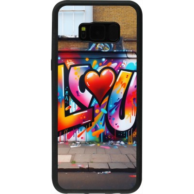Samsung Galaxy S8+ Case Hülle - Silikon schwarz Valentin 2025 Liebe U Tag