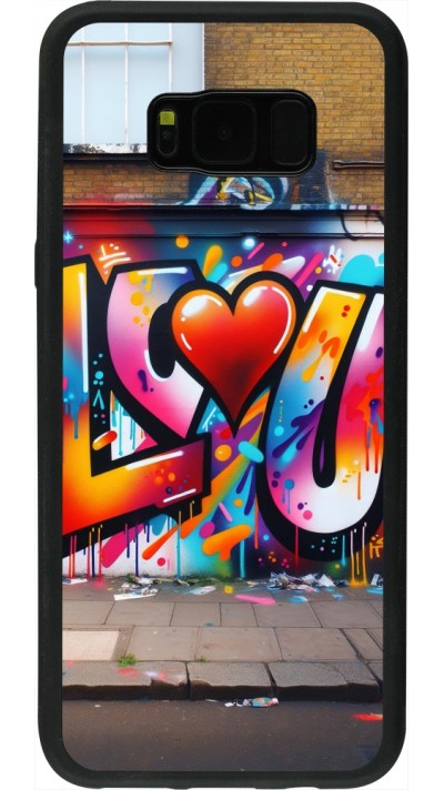 Coque Samsung Galaxy S8+ - Silicone rigide noir Valentine 2025 Love U Tag