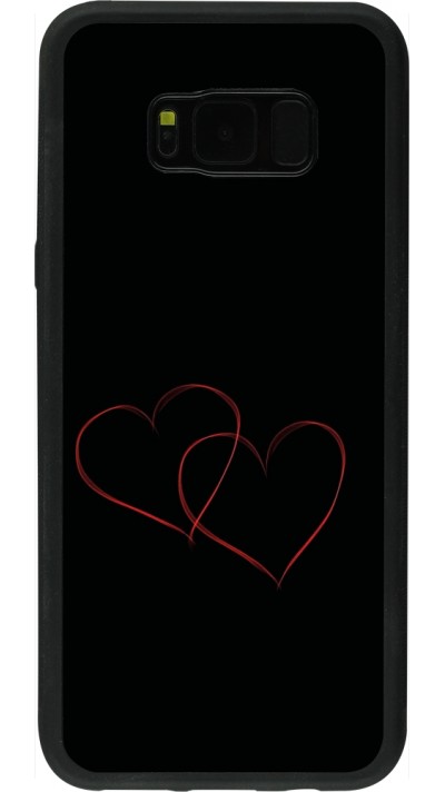 Coque Samsung Galaxy S8+ - Silicone rigide noir Valentine 2023 attached heart