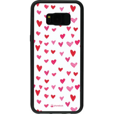 Hülle Samsung Galaxy S8+ - Silikon schwarz Valentine 2022 Many pink hearts