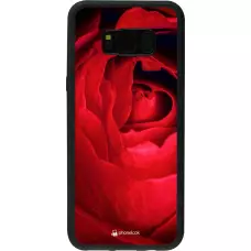 Coque Samsung Galaxy S8+ - Silicone rigide noir Valentine 2022 Rose