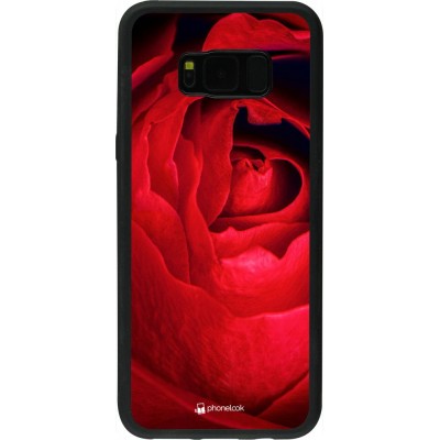 Hülle Samsung Galaxy S8+ - Silikon schwarz Valentine 2022 Rose