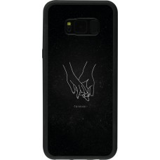 Samsung Galaxy S8+ Case Hülle - Silikon schwarz Valentine 2023 hands forever