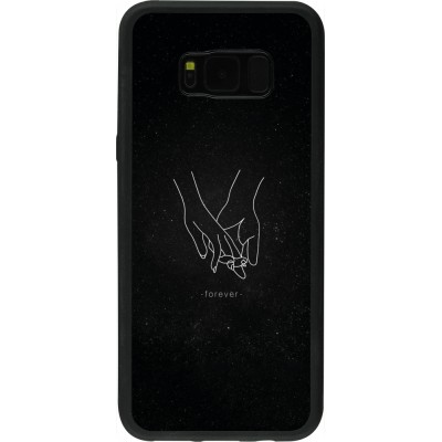 Samsung Galaxy S8+ Case Hülle - Silikon schwarz Valentine 2023 hands forever