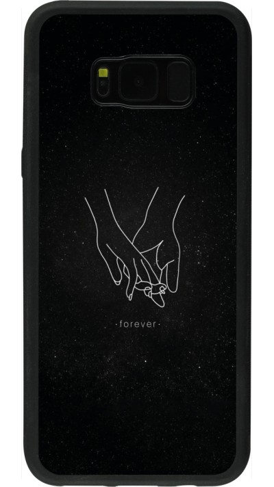 Coque Samsung Galaxy S8+ - Silicone rigide noir Valentine 2023 hands forever