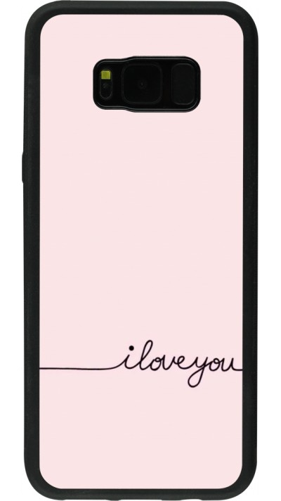 Coque Samsung Galaxy S8+ - Silicone rigide noir Valentine 2023 i love you writing